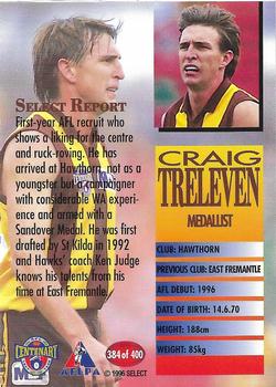 1996 Select AFL #384 Craig Treleven Back